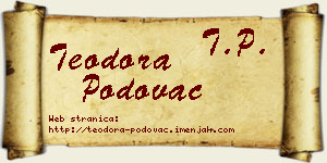 Teodora Podovac vizit kartica